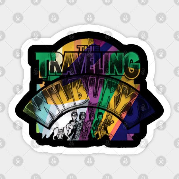 Traveling Wilburys - Wpap Vintage Sticker by Hi.Nawi